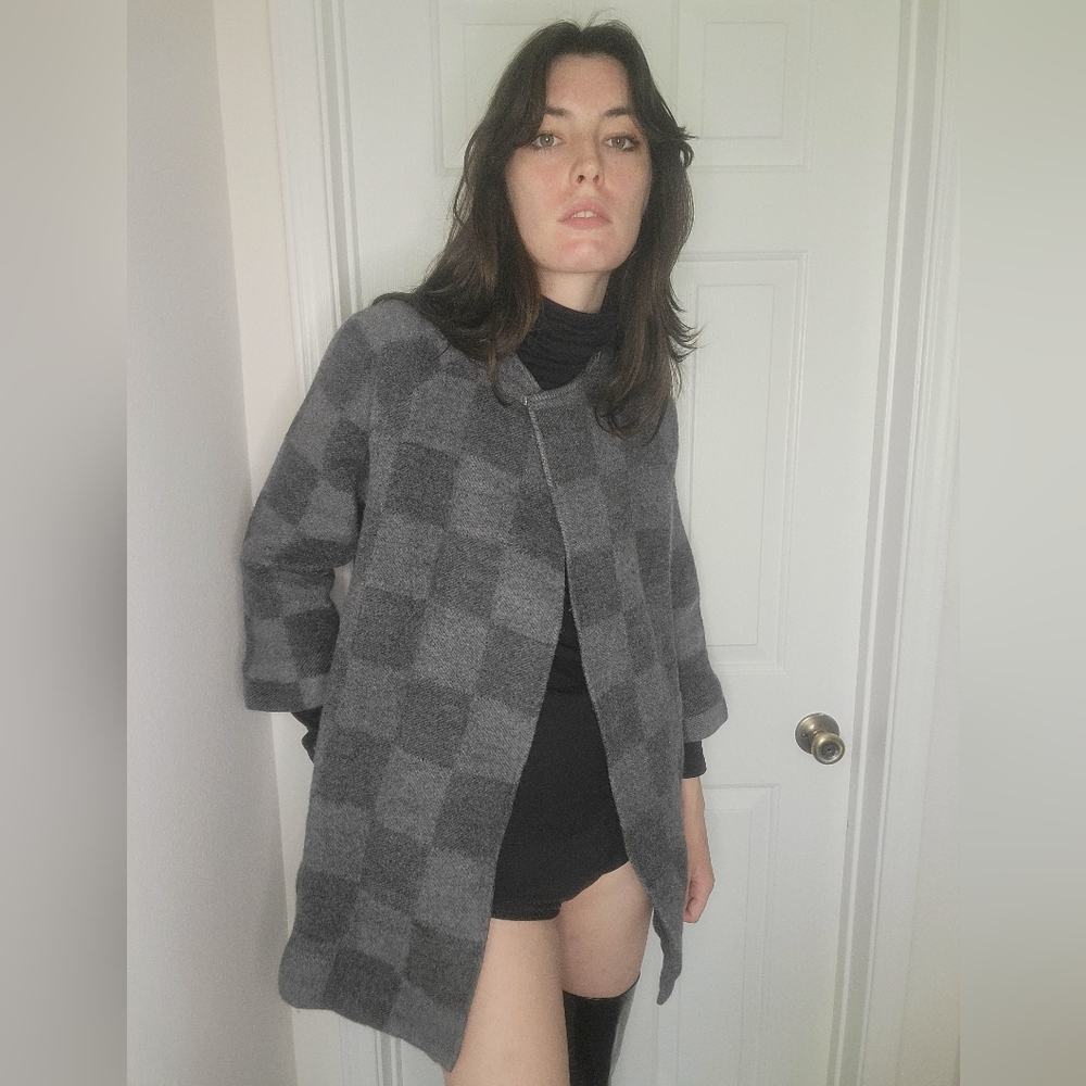 Gray Checkered Coat
